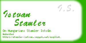 istvan stamler business card